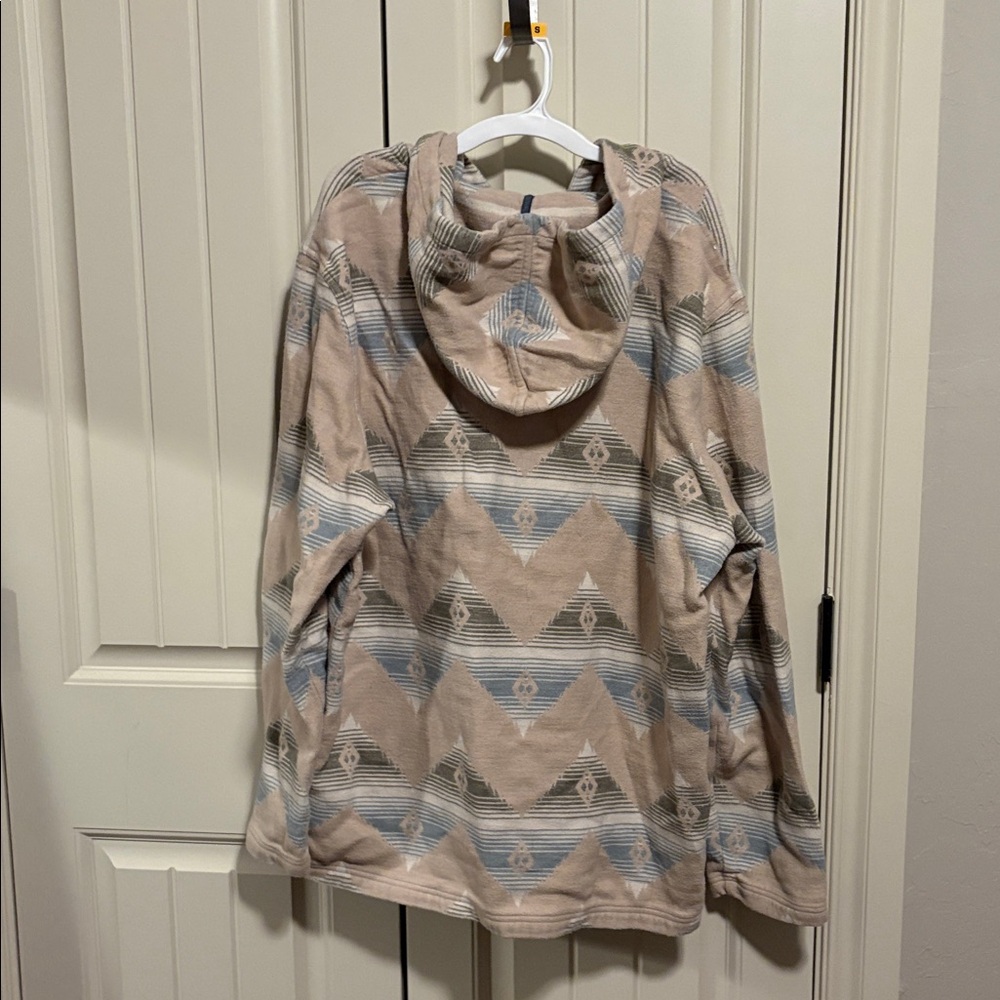 Pendleton Beige And Gray Patterned Hoodie - image 3